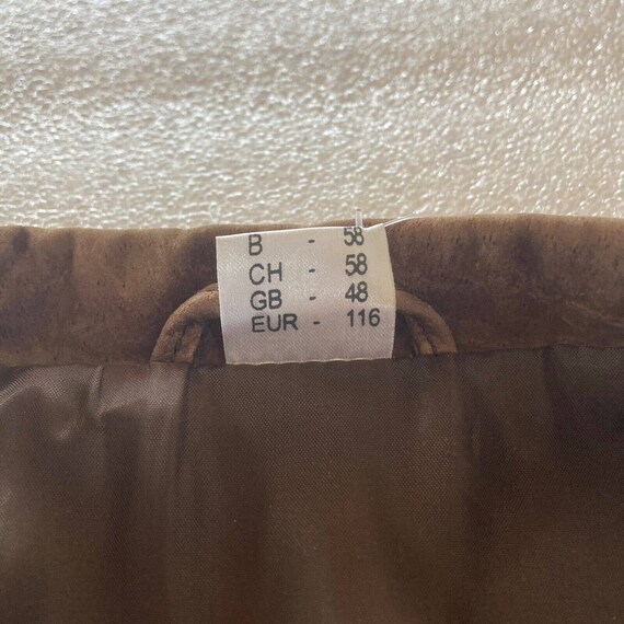 Mens Unisex Suede Genuine Leather Jacket Brown Vi… - image 10