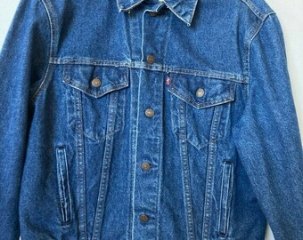 Vtg LEVI'S Trucker Denim Jacket Sz 44 Blue 70506-0216 USA