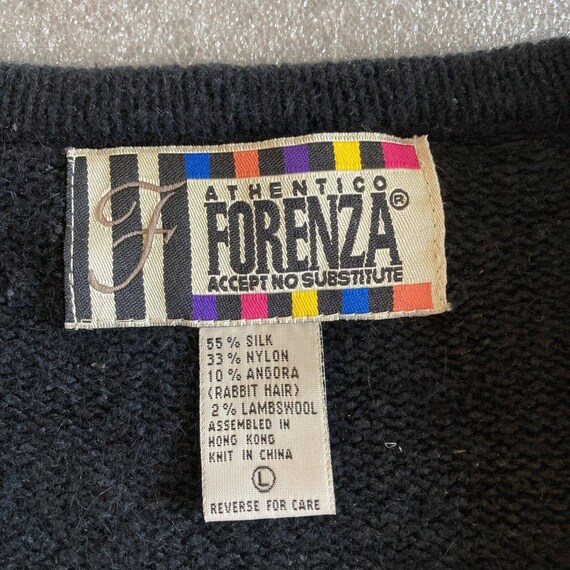 Vintage 80s Forenza Silk Angora Wool Crop Cardiga… - image 2