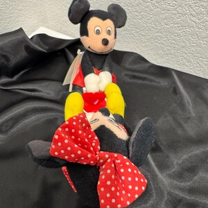 Vintage 1985 Applause Plush Mickey Minnie Mouse Seesaw Musical Toy Works 5950 image 9
