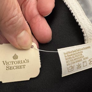 Soutien-gorge Victoria's Secret Vtg NWT Soutien-gorge en satin liquide ivoire Mousseline de soie transparente 36C Mariage image 6