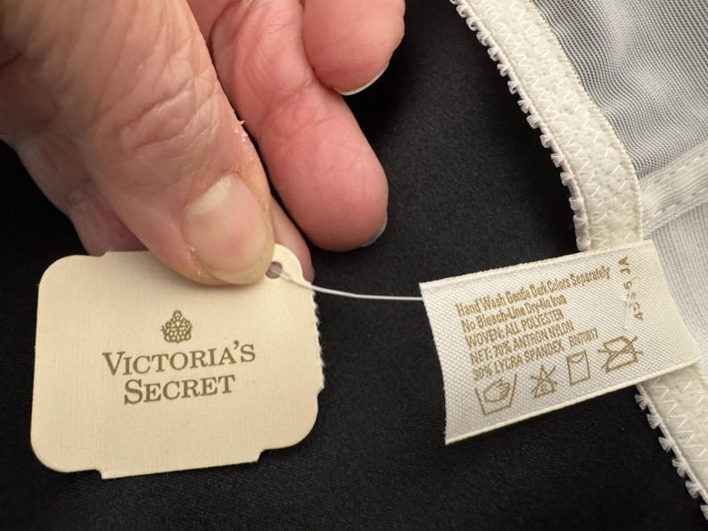 Soutien-gorge Victoria's Secret Vtg NWT Soutien-gorge en satin liquide ivoire Mousseline de soie transparente 36C Mariage image 6