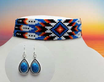 Long Feathers Choker Set