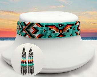 Turquoise Eagle Choker Set