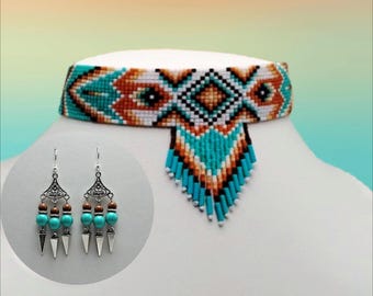 Turquoise Arrowhead Choker Set
