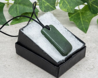 Canadian Jade gemstone polished pendants with adjustable cord