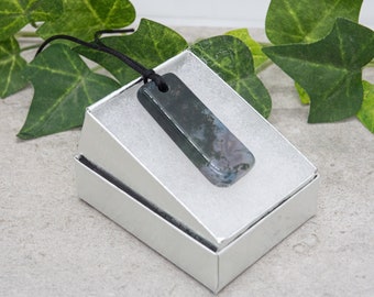 Moss Agate pendants necklaces with adjustable cord of your choice