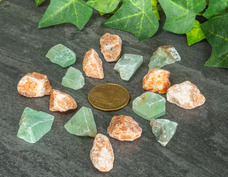 Orange and Green Calcite power couple sets