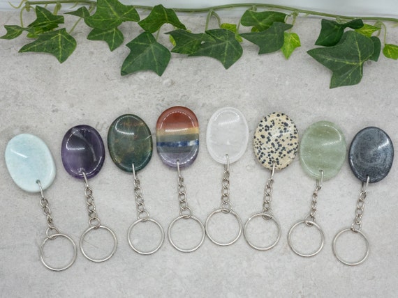 Gemstone keychains worry thumbstones 24 styles to choose from