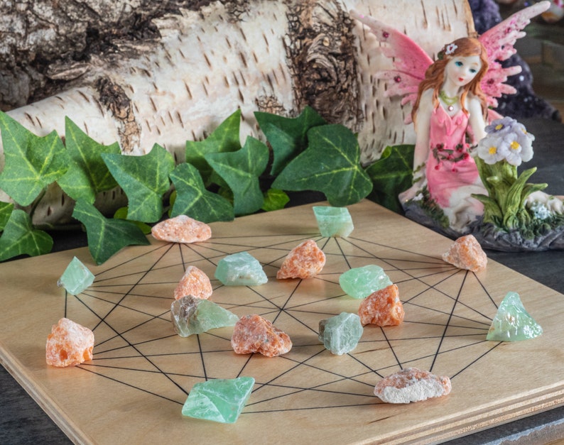 Orange and Green Calcite power couple sets