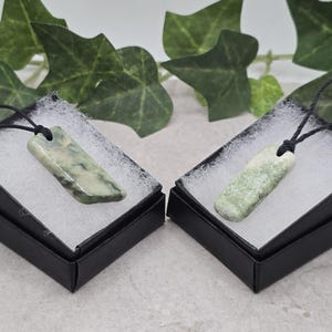 BC Milky Jade pendant necklaces with cord of your choice