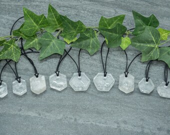 Quartz Crystal necklaces with cord of your choice