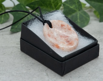 Sunstone ThumbStone Pendants with cordage of your choice.