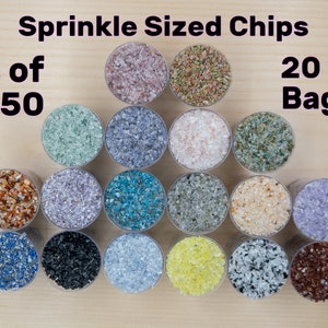CLEARANCE Sprinkle size crystal chip sets 20gr bags