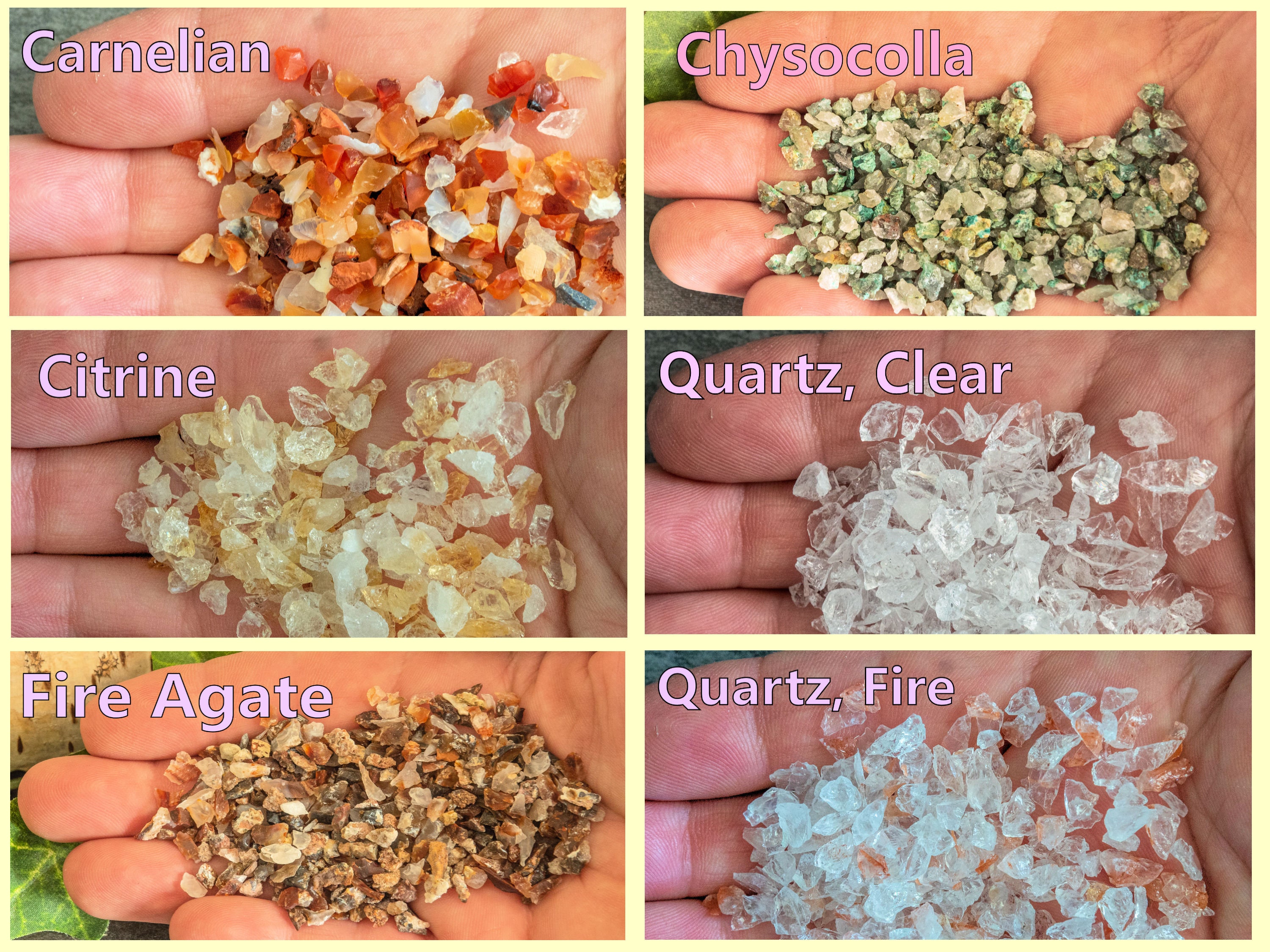 Rough size small chips 20 gram bags mix and match Etsy