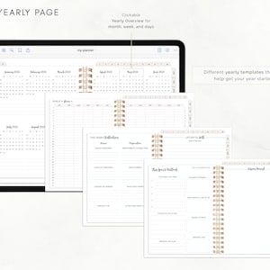 2023 2024 Ultimate Digital Planner Monthly, Weekly, and Daily Planner, iPad Planner, Hyperlinked Planner, Goodnotes Planner, Notability image 5