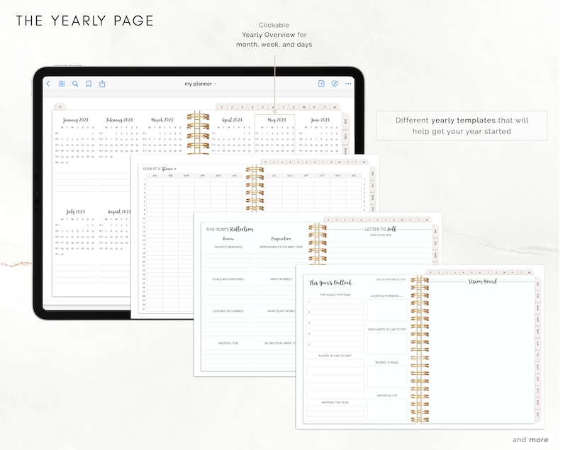 2023 2024 Ultimate Digital Planner Monthly, Weekly, and Daily Planner, iPad Planner, Hyperlinked Planner, Goodnotes Planner, Notability image 5