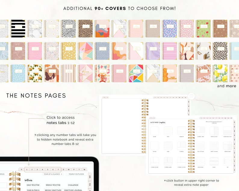 2023 2024 Ultimate Digital Planner Monthly, Weekly, and Daily Planner, iPad Planner, Hyperlinked Planner, Goodnotes Planner, Notability image 10