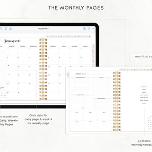 2023 2024 Ultimate Digital Planner Monthly, Weekly, and Daily Planner, iPad Planner, Hyperlinked Planner, Goodnotes Planner, Notability image 6