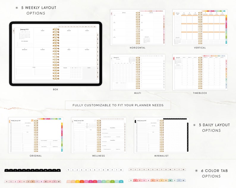 2023 2024 Ultimate Digital Planner Monthly, Weekly, and Daily Planner, iPad Planner, Hyperlinked Planner, Goodnotes Planner, Notability image 2