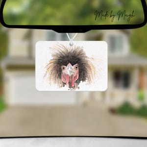 Crazy Polish Chicken Art Splatter Horizontal Rectangle Car Air Fresheners - Car Freshie
