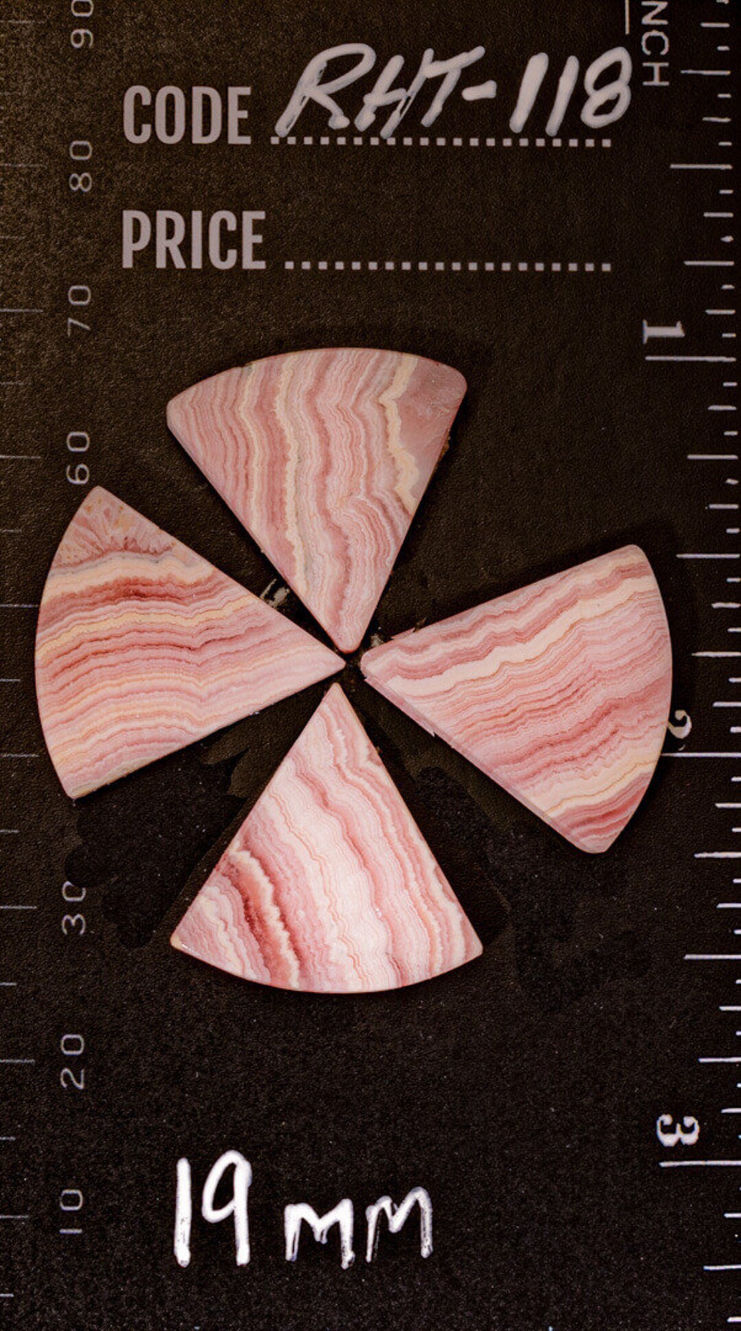 Rhodochrosite Triangle Set RHT-118 - Etsy