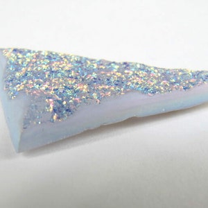 Blue Chalcedony Drusy w/ Opal Coating BCS1