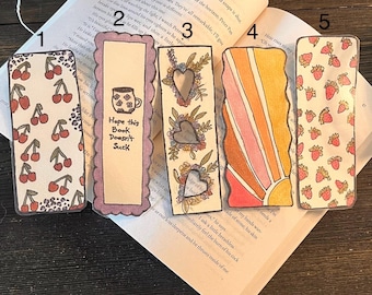 Custom Spring Watercolor Bookmarks