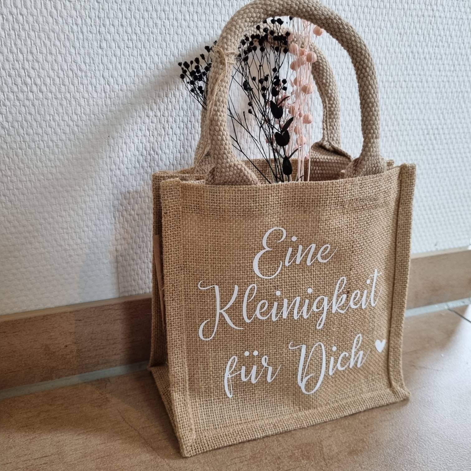 Jute Tasche Eine Kleinigkeit für Dich / Beutel mit Aufschrift Etsy