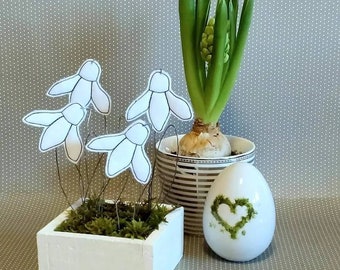 Easter-spring: snowdrops and Easter eggs