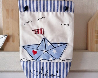 Maritime: pennant with paper boat