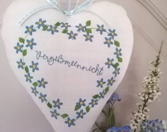 Blumen: Vergissmeinnichtherz 13x18