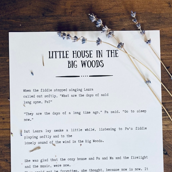 Little House Quote | Digital Print | Printable | Laura Ingalls | Little House on the Prairie | Pioneering