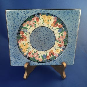 Clarice CLIFF Plate Biarritz Chloris Blue Royal Staffordshire Wilkinson Ltd.