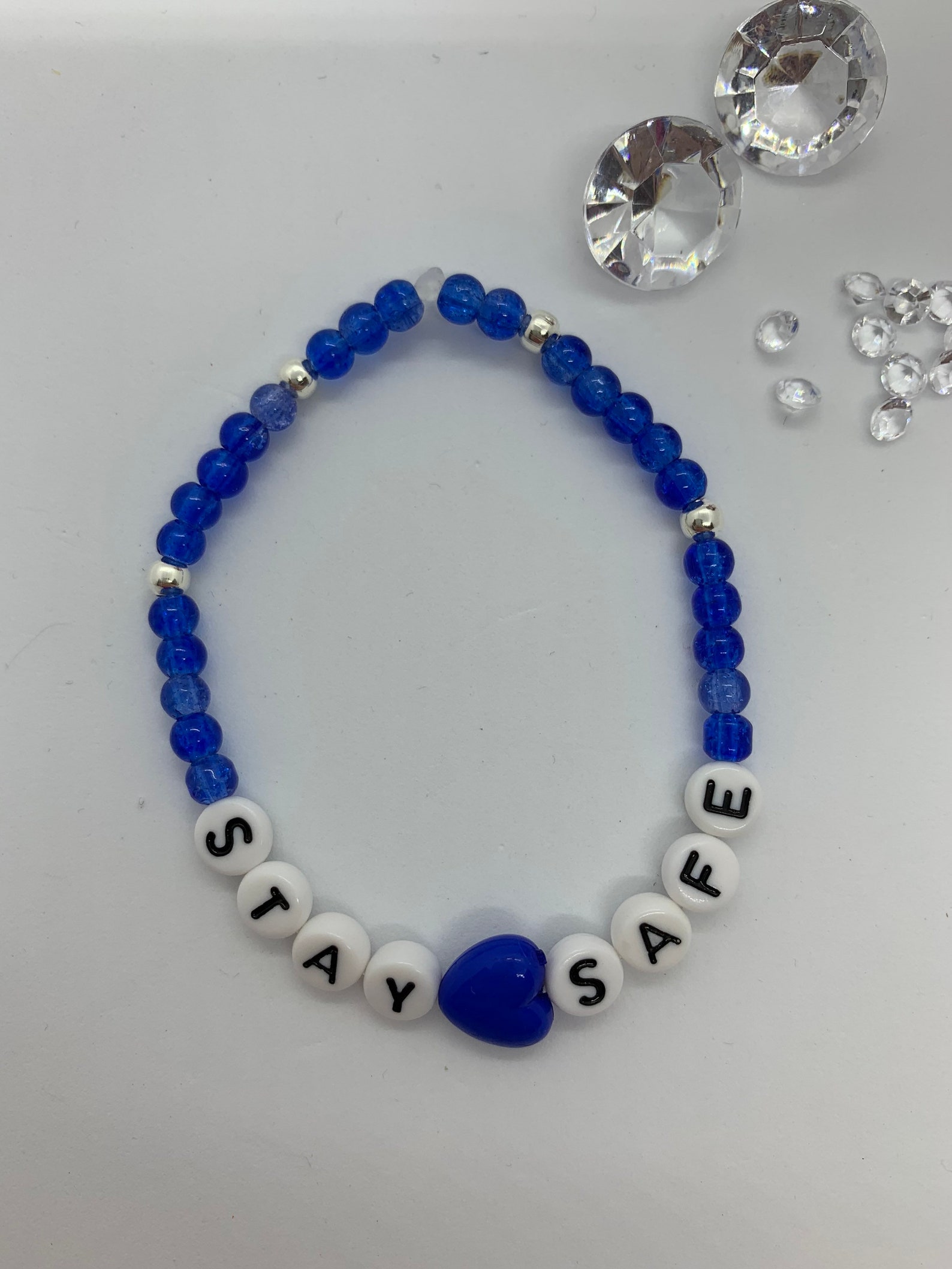 Stay Safe beaded bracelet Charity NHS NHS hero charity Etsy