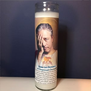 Jon Stewart Political Prayer Candle