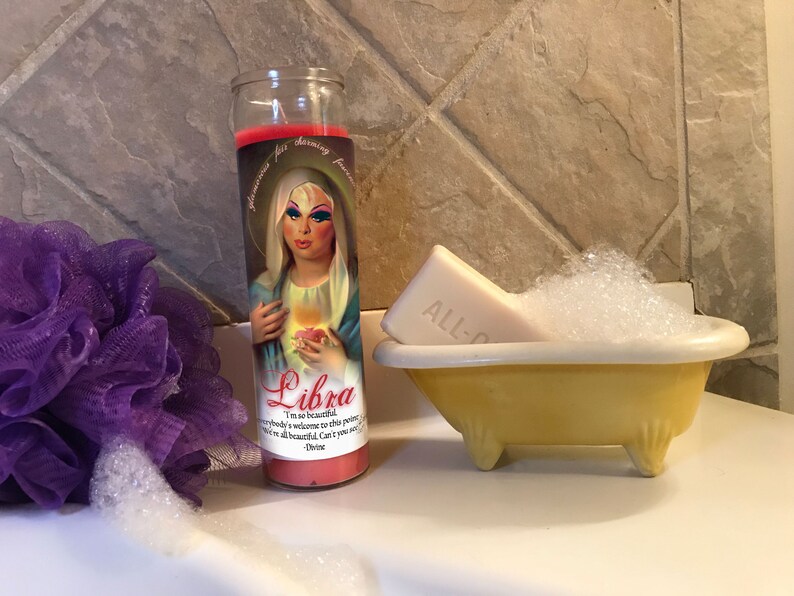 LIBRA Divine Guardian Angel Prayer Candle Etsy