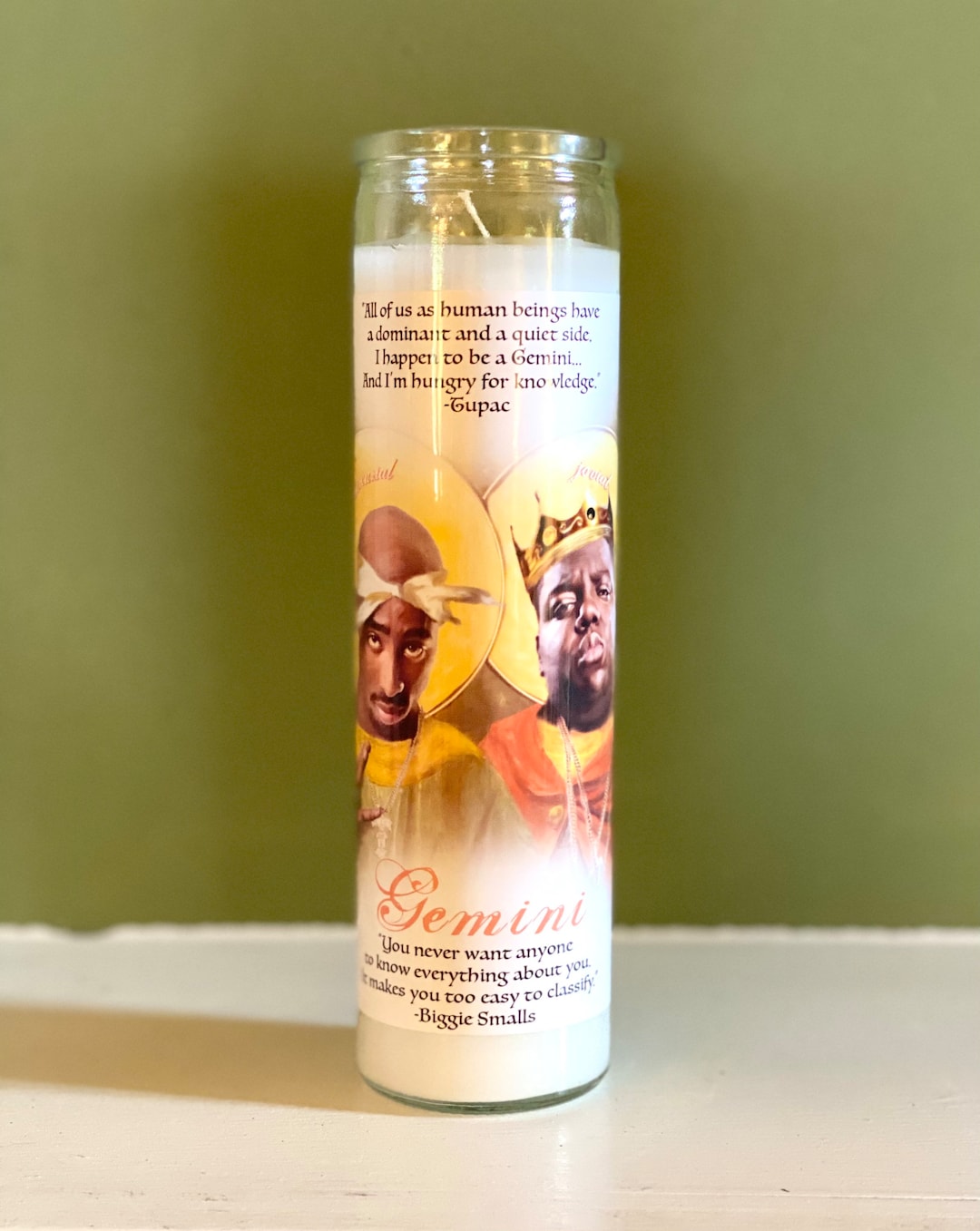GEMINI Tupac & Biggie Guardian Angel Prayer Candle Etsy