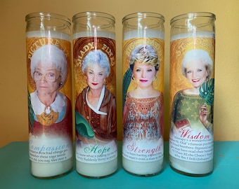Juego de 4 velas de oración Golden Girls