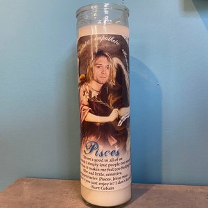 PISCES: Kurt Cobain Guardian Angel Prayer Candle