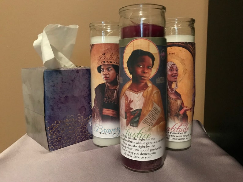 The Color Purple Prayer Candle Set of 3 Etsy