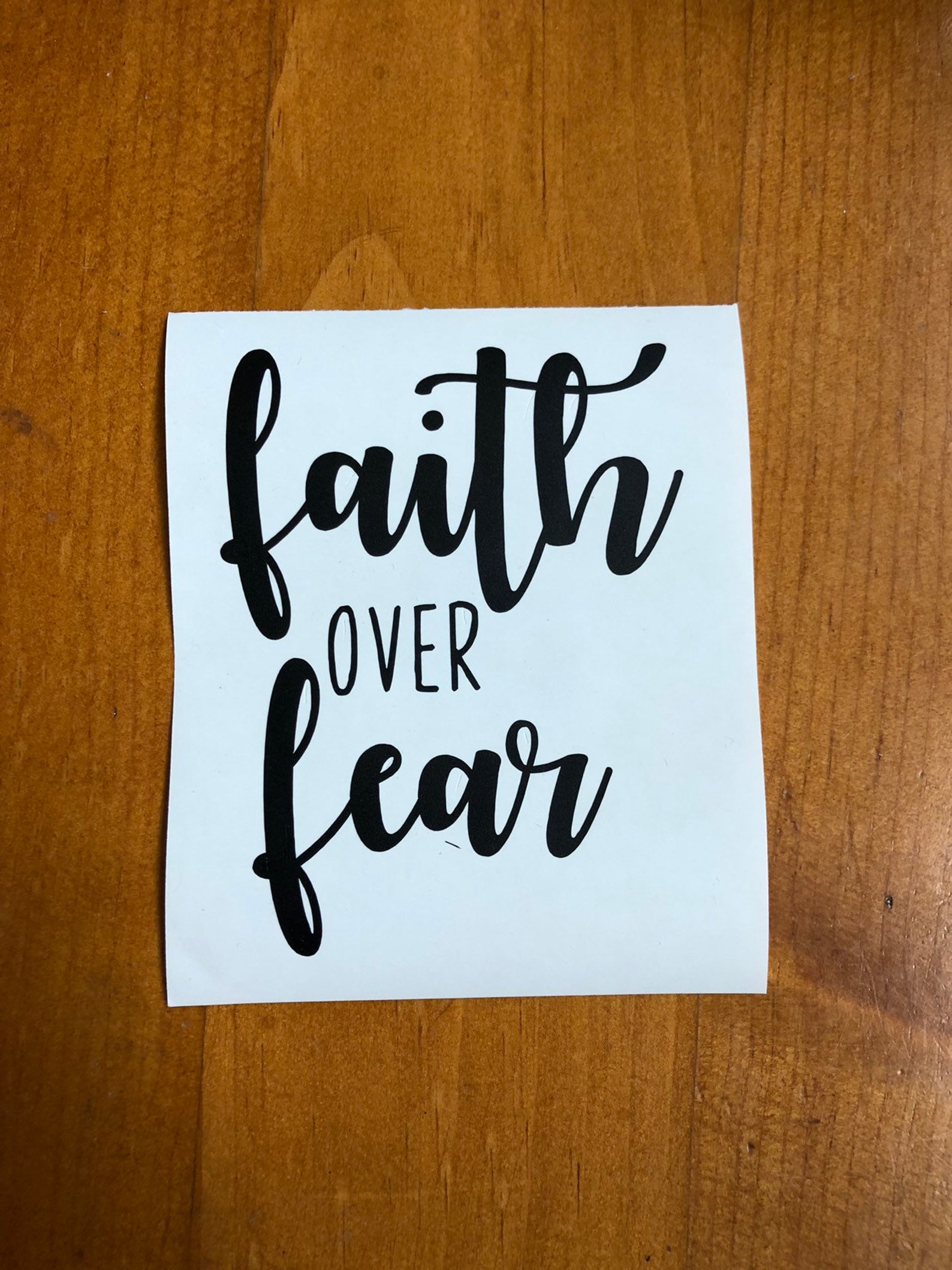 Faith Over Fear Decal Faith Over Fear Laptop Decal Faith Etsy