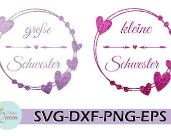 Plotter File "Big Sister + Little Sister" SVG / Dxf Pdf Silhouette | svg clip art