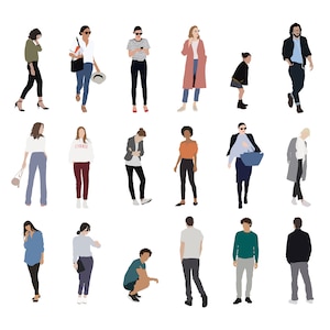 41 People Package Vector Clipart PNG AI Human Person Illustration Woman Man Child Bundle Kid
