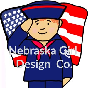 Navy Door Hanger template pattern