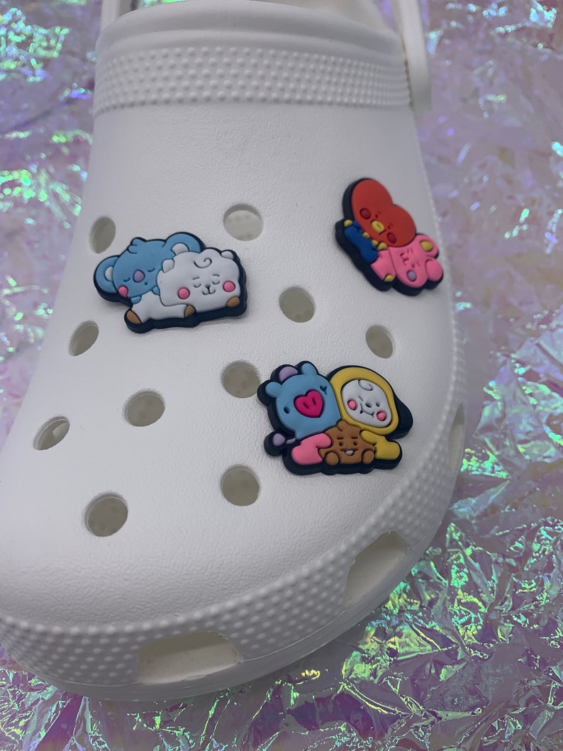 BTS BT21 Inspired Croc Charms Jibbitz 3 Piece Set kpopshoe Etsy