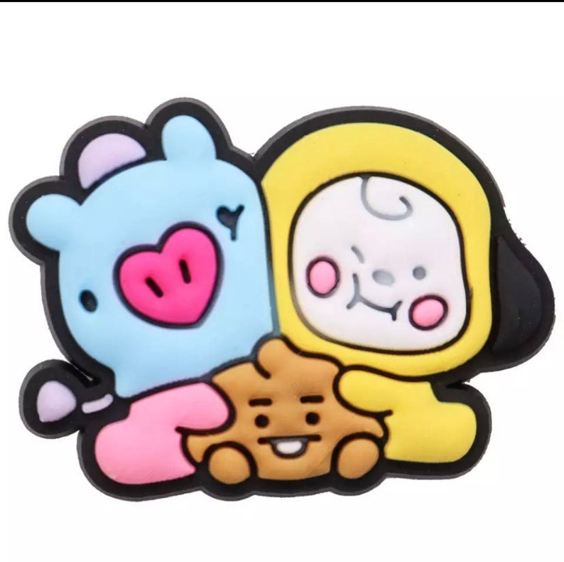 BTS BT21 Inspired Croc Charms Jibbitz 3 Piece Set kpopshoe Etsy