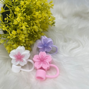 Sakura Stanley Straw Topper|Cherry Blossom| Cup Accessories| Cup Charm|Straw Accessory|Sakura Flower| Japanese| Reusable Straw Cover|Anime