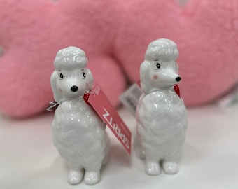 TARGET SPRITZ Valentines Day Ceramic poodles Dog Set of 2 NEW 2024