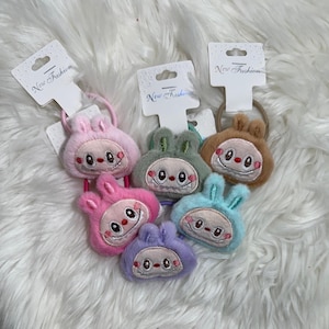 Labubu Hair Tie | Cute Cartoon Elastic | Kawaii Plush Scrunchie | POP MART Accessory | Soft Anime Hairband | Chinese Style Gift